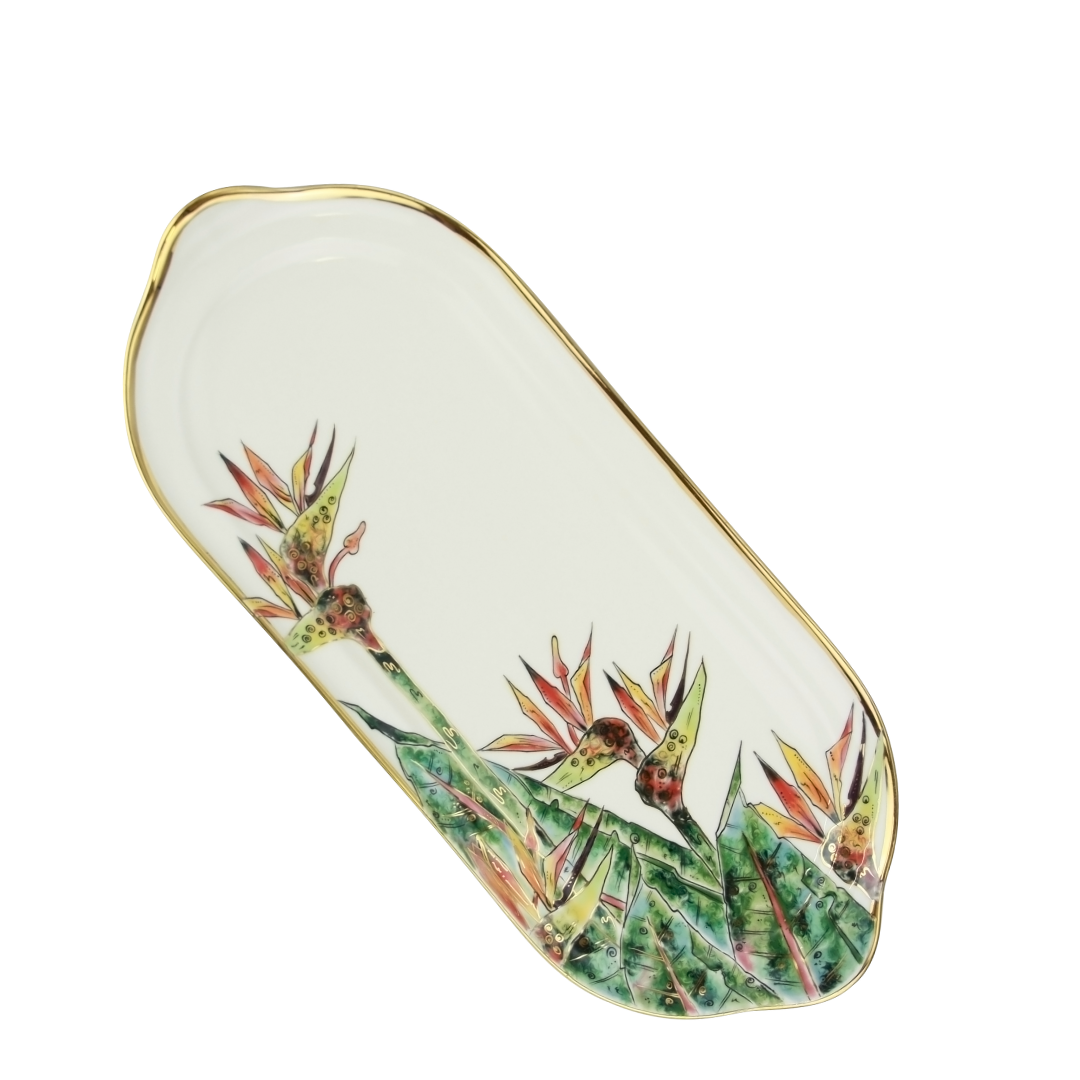 Four Seasons Altın Oval Tabak