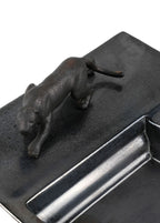 Zsolnay Siyah Panter Figürlü Art Deco Porselen Kül Tablası